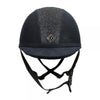 Charles Owen YR8 Riding Helmet with Sparkles Black. Front View.