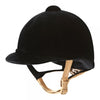 Charles Owen Hampton Riding Helmet Black. Front View.