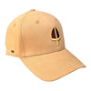 Callaho Shield Cap. Beige, Front View.