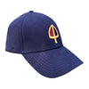 Callaho Shield Cap. Navy, Front View.