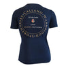 Callaho Circa Ladies Tee. Navy, Back View.