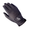 EA Perforated Riding Glove in Black. Breathable Synthetic Equestrian Glove with Touchscreen Compatibility and Velcro Closure for Horse Riding.