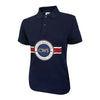 Callaho CWS Round Logo Polo (Unisex). Navy, Front View.