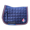 Callaho GP Saddle Pad. Navy. Side View.