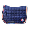 Callaho Diamond Saddle Pad. Navy with Diamante. Side View.
