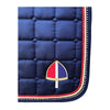 Callaho Diamond Saddle Pad. Navy with Diamante. Detail View.
