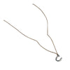 Angel Heart Horse Shoe Necklace With Silk Cord