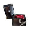 Wooden Horse Box - Jumping Silver Horse